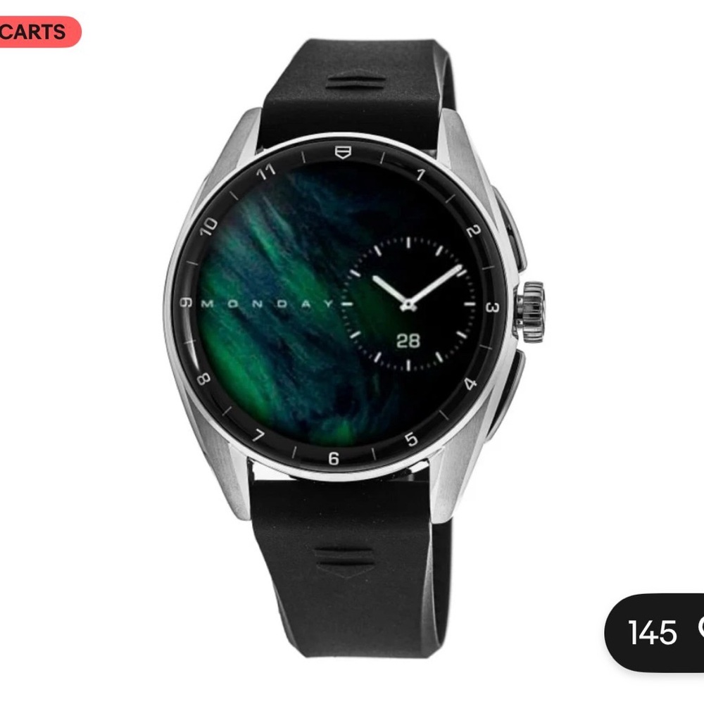 Tag Heuer Black and Silver Watch